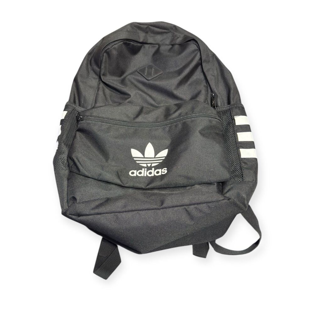 Adidas Originals‎ Black Backpack Black 3 Stripe School Pack Travel